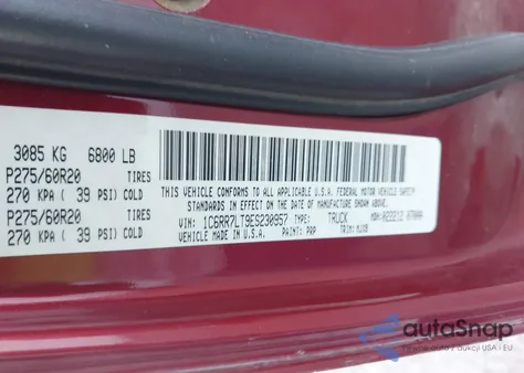 2014 Ram 1500 Slt from USA, damaged, VIN 1C6RR7LT9ES230957